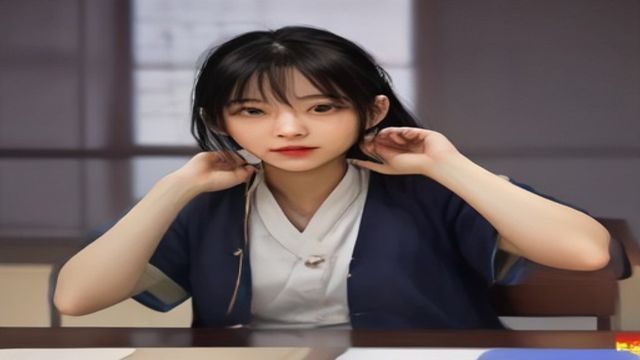 古典中国文学书卷展开在案台上，旁边有毛笔与砚台，暖黄灯光映照下呈现传统文化审美研究氛围，与艳母词源研究主题相关